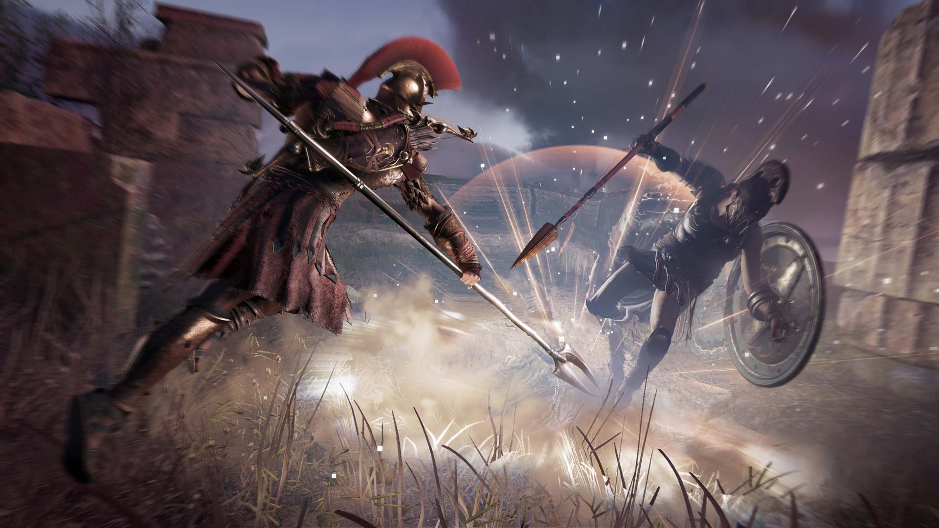 The combat system of Assassin's Creed Odyssey.