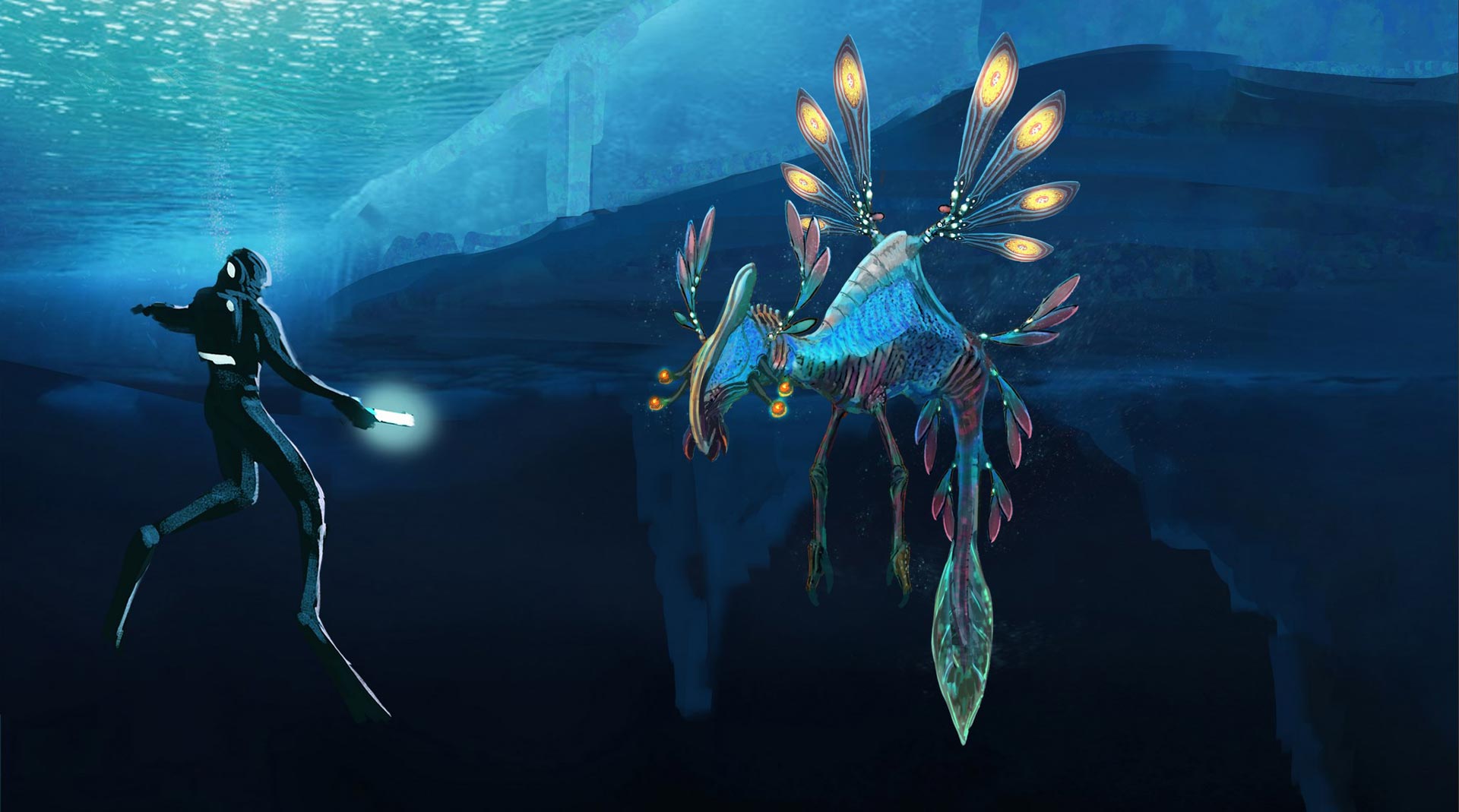 Subnautica: Below Zero, underneath the ice.