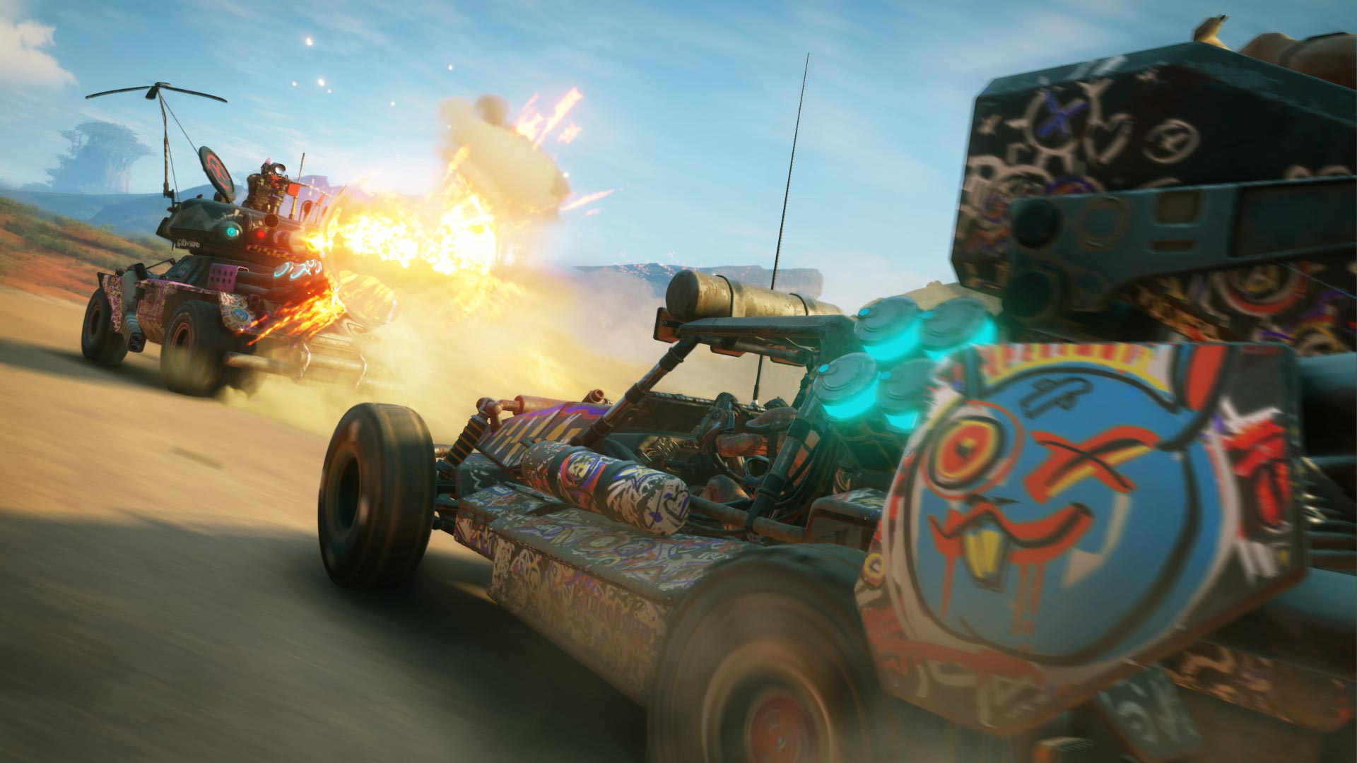 Vehicle combat in Rage 2